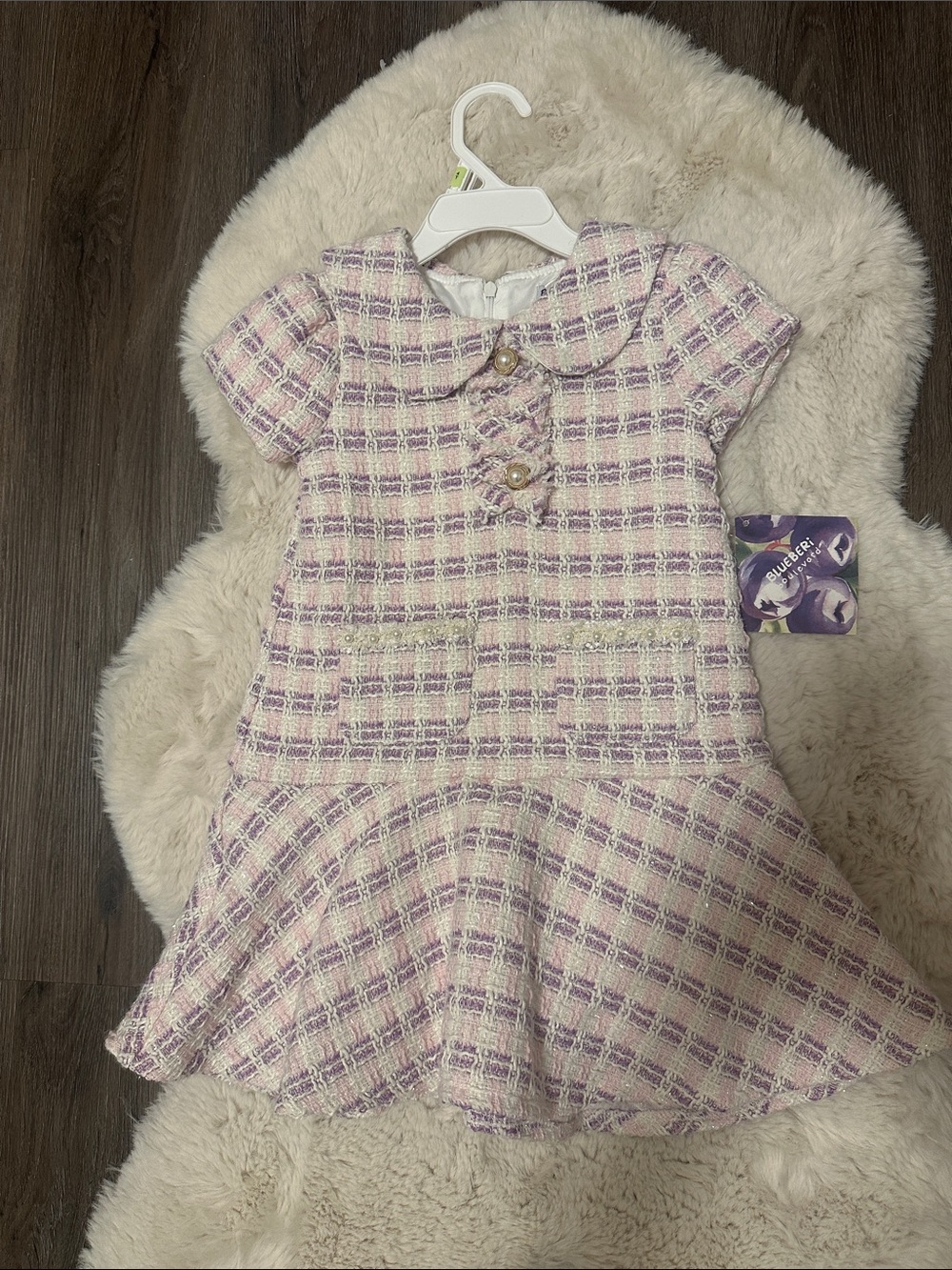 Blueberi Boulevard Plaid Tweed Dress size 4